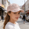Luxury Butterfly Rhinestone Lace Baseball Cap Stylish Sun Protection Hat 2