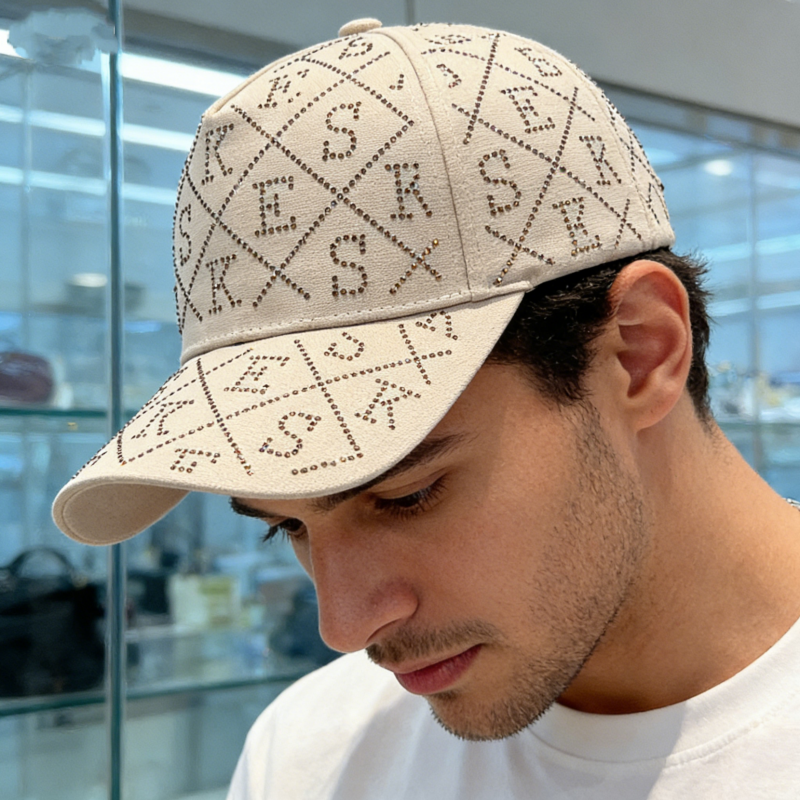Luxury Rhinestone Baseball Cap With Sparkle Letter Accent Rhinestone Baseball Cap Streetwear Style 2