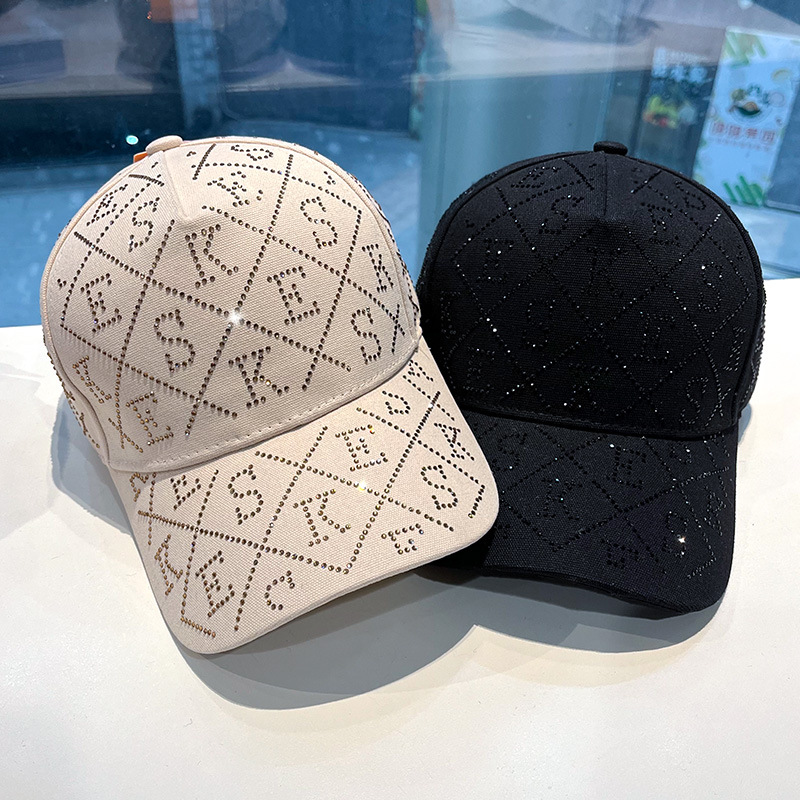 Luxury Rhinestone Baseball Cap With Sparkle Letter Accent Rhinestone Baseball Cap Streetwear Style 3