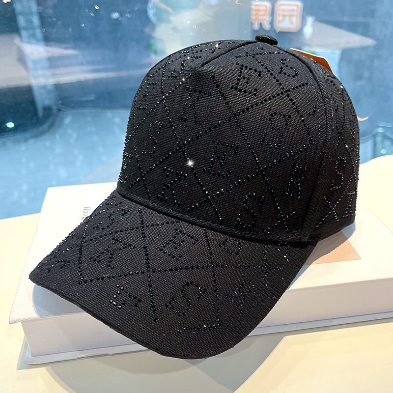 Luxury Rhinestone Baseball Cap With Sparkle Letter Accent Rhinestone Baseball Cap Streetwear Style 6