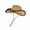 Breathable Straw Cowboy Hat With Adjustable Windproof Strap Sun Protection Outdoor Hat 9