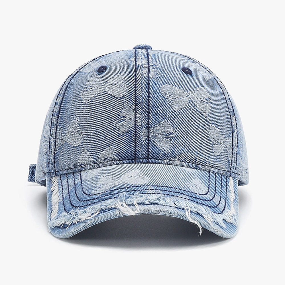 Vintage Denim Baseball Cap With Bowknot Face Slimming Unisex Hat 4