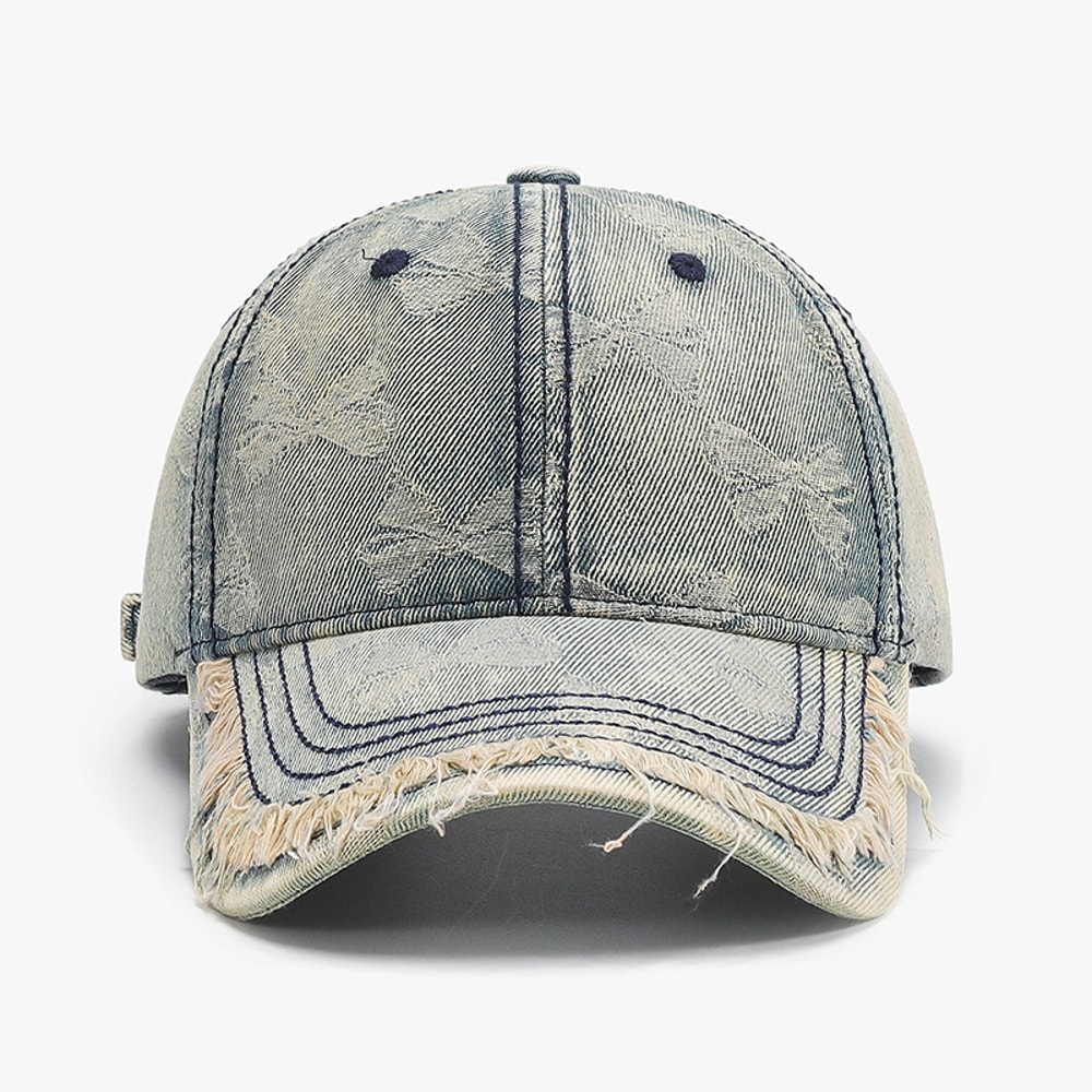 Vintage Denim Baseball Cap With Bowknot Face Slimming Unisex Hat 6