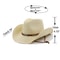 Unisex Wide Brim Straw Cowboy Hat for Outdoor Sun Protection