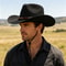Unisex Wide Brim Straw Cowboy Hat for Outdoor Sun Protection