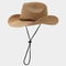 Unisex Wide Brim Straw Cowboy Hat for Outdoor Sun Protection