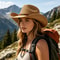 Unisex Wide Brim Straw Cowboy Hat for Outdoor Sun Protection