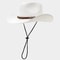 Unisex Wide Brim Straw Cowboy Hat for Outdoor Sun Protection