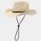 Unisex Wide Brim Straw Cowboy Hat for Outdoor Sun Protection