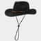 Unisex Wide Brim Straw Cowboy Hat for Outdoor Sun Protection