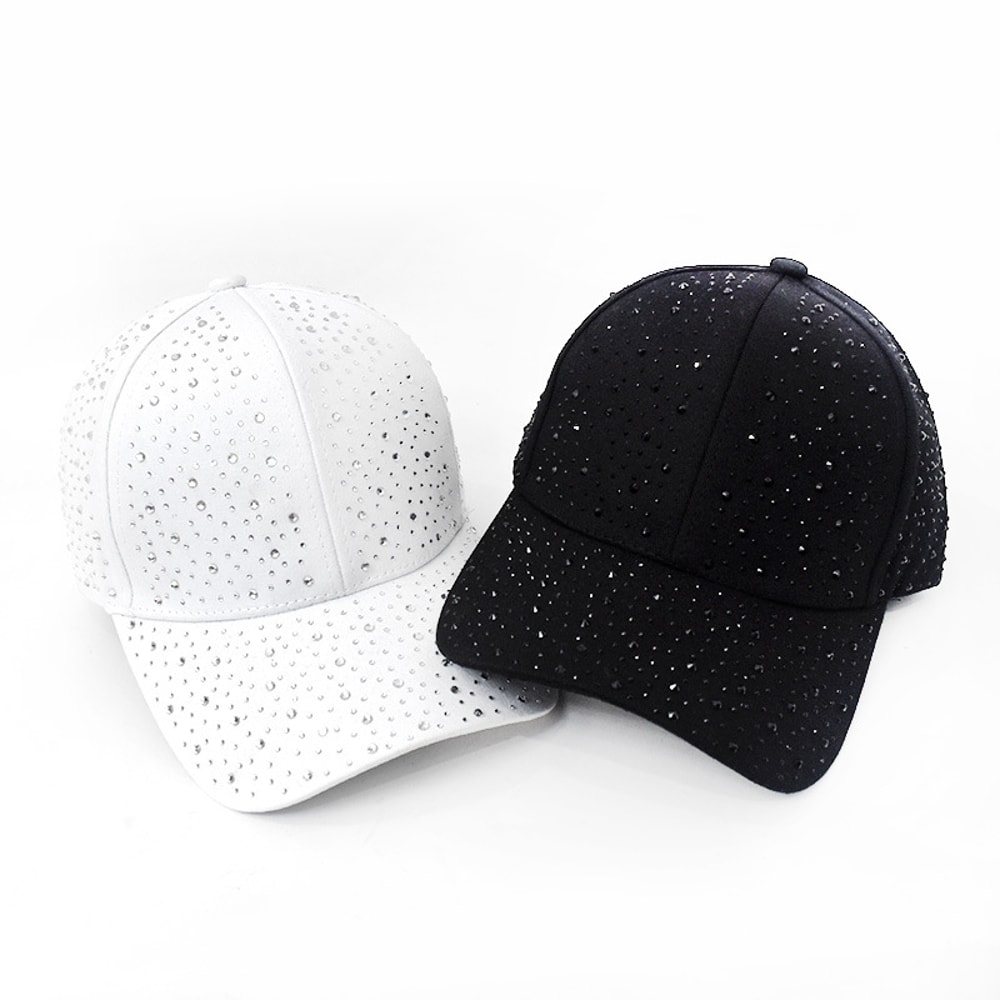 Rhinestone Baseball Cap Unisex Sun Protection Hat Adjustable 1