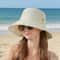 Linen Style Wide Brim Fishermans Hat With Foldable Sun Protection 0