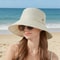 Linen Style Wide Brim Fishermans Hat With Foldable Sun Protection 0