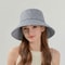 Linen Style Wide Brim Fishermans Hat With Foldable Sun Protection 2