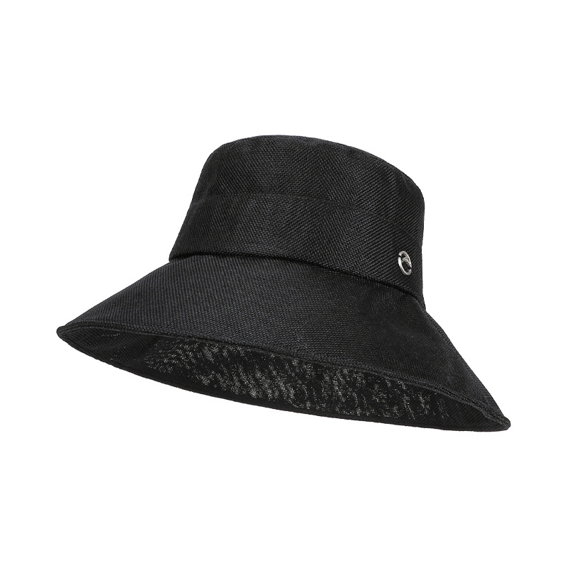 Linen Style Wide Brim Fishermans Hat With Foldable Sun Protection 5