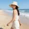 Linen Style Wide Brim Fishermans Hat With Foldable Sun Protection 4