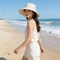 Linen Style Wide Brim Fishermans Hat With Foldable Sun Protection 4