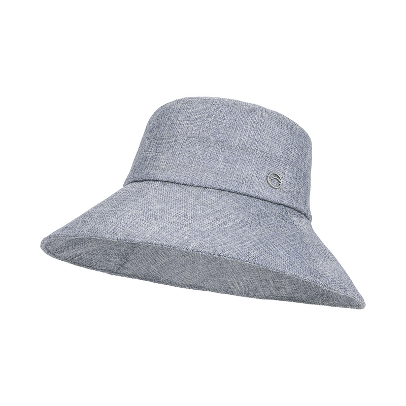 Linen Style Wide Brim Fishermans Hat With Foldable Sun Protection 6