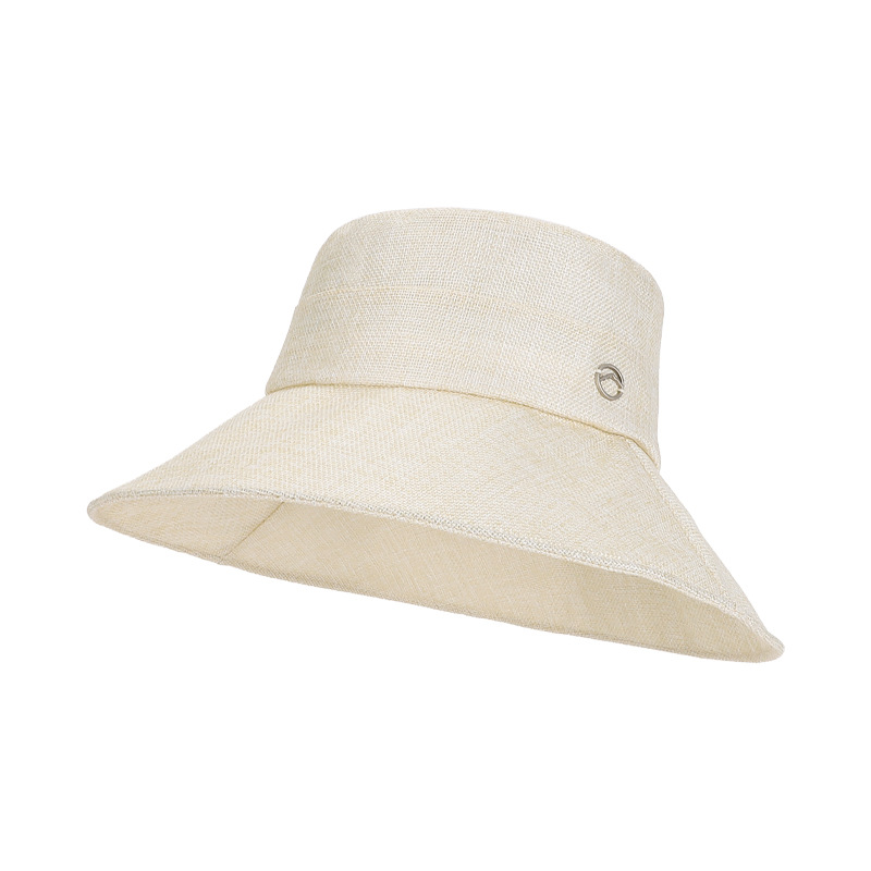 Linen Style Wide Brim Fishermans Hat With Foldable Sun Protection 8