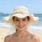 French Style Retro Lace Straw Hat with Tulip Decoration Breathable Summer Beach Hat