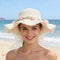 French Style Retro Lace Straw Hat with Tulip Decoration Breathable Summer Beach Hat