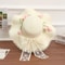 French Style Retro Lace Straw Hat with Tulip Decoration Breathable Summer Beach Hat