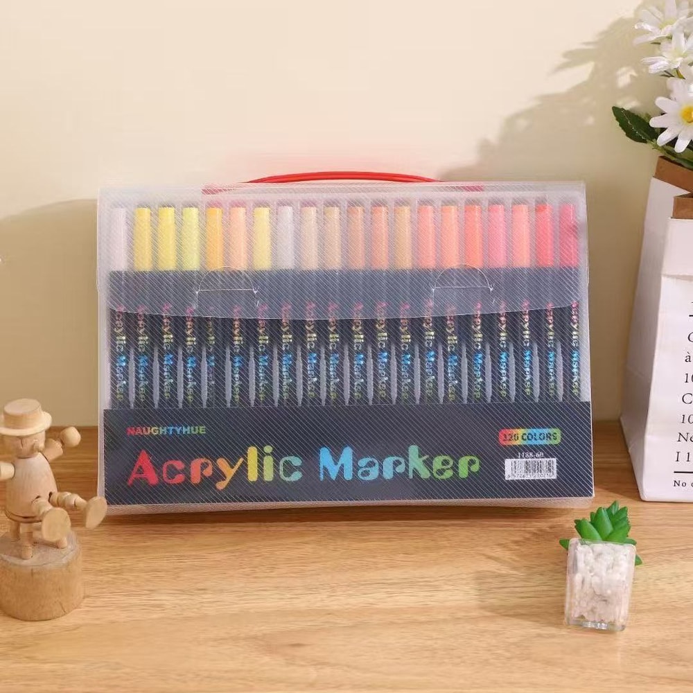 Premium Dual Tip Acrylic Paint Markers For Stone Wood Calligraphy 7