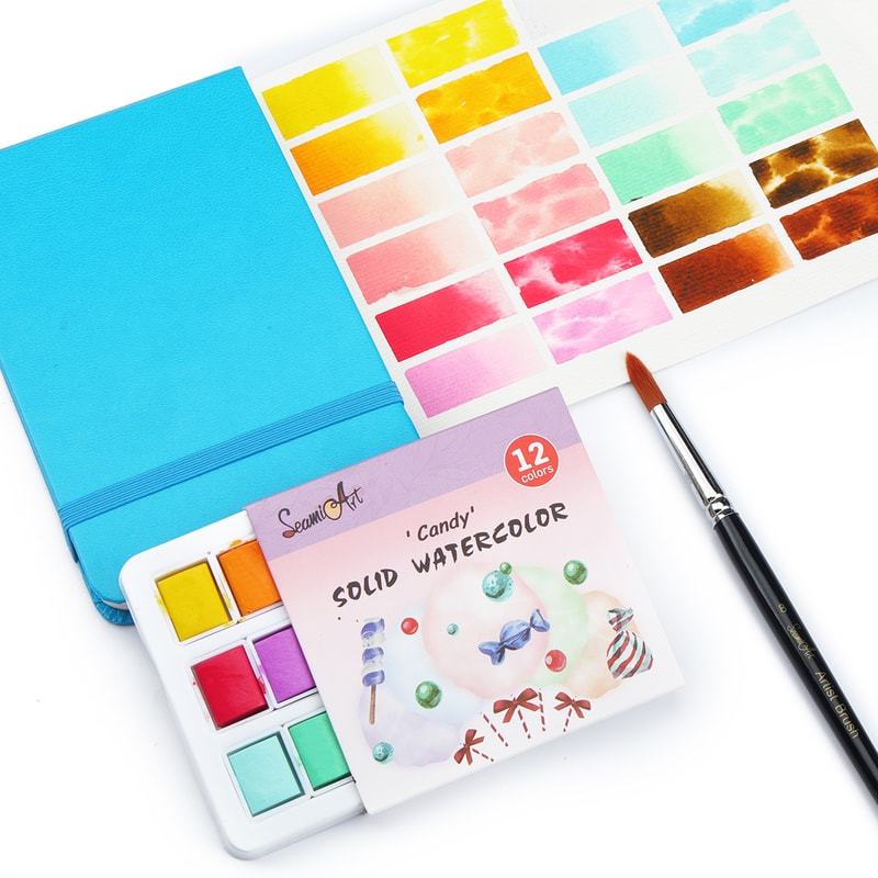 Premium Solid Watercolor Set For Artists Skin Ocean Candy Morandi Colors 3