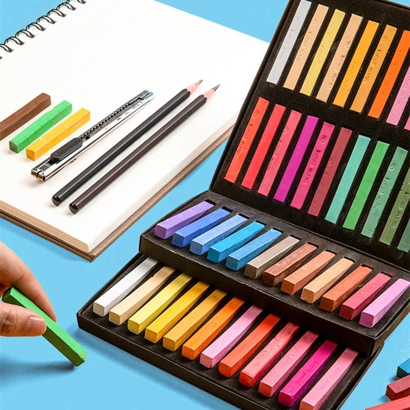 Premium Soft Pastel Crayons Vibrant Colored Crayon Chalk Set For Drawing Blending 1