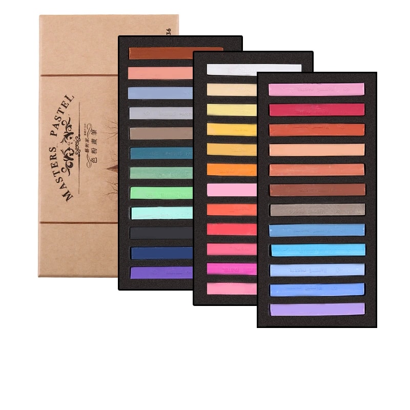 Premium Soft Pastel Crayons Vibrant Colored Crayon Chalk Set For Drawing Blending 7