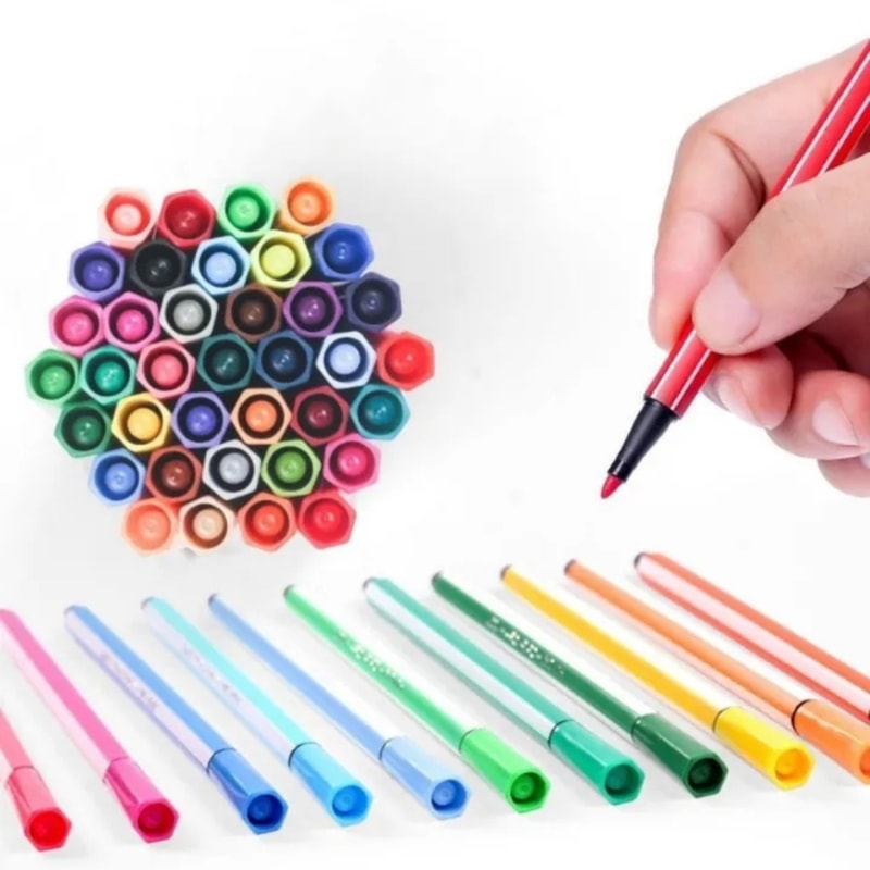Premium Washable Art Markers Painting Set Colored Drawing Pens For Students Artists 3