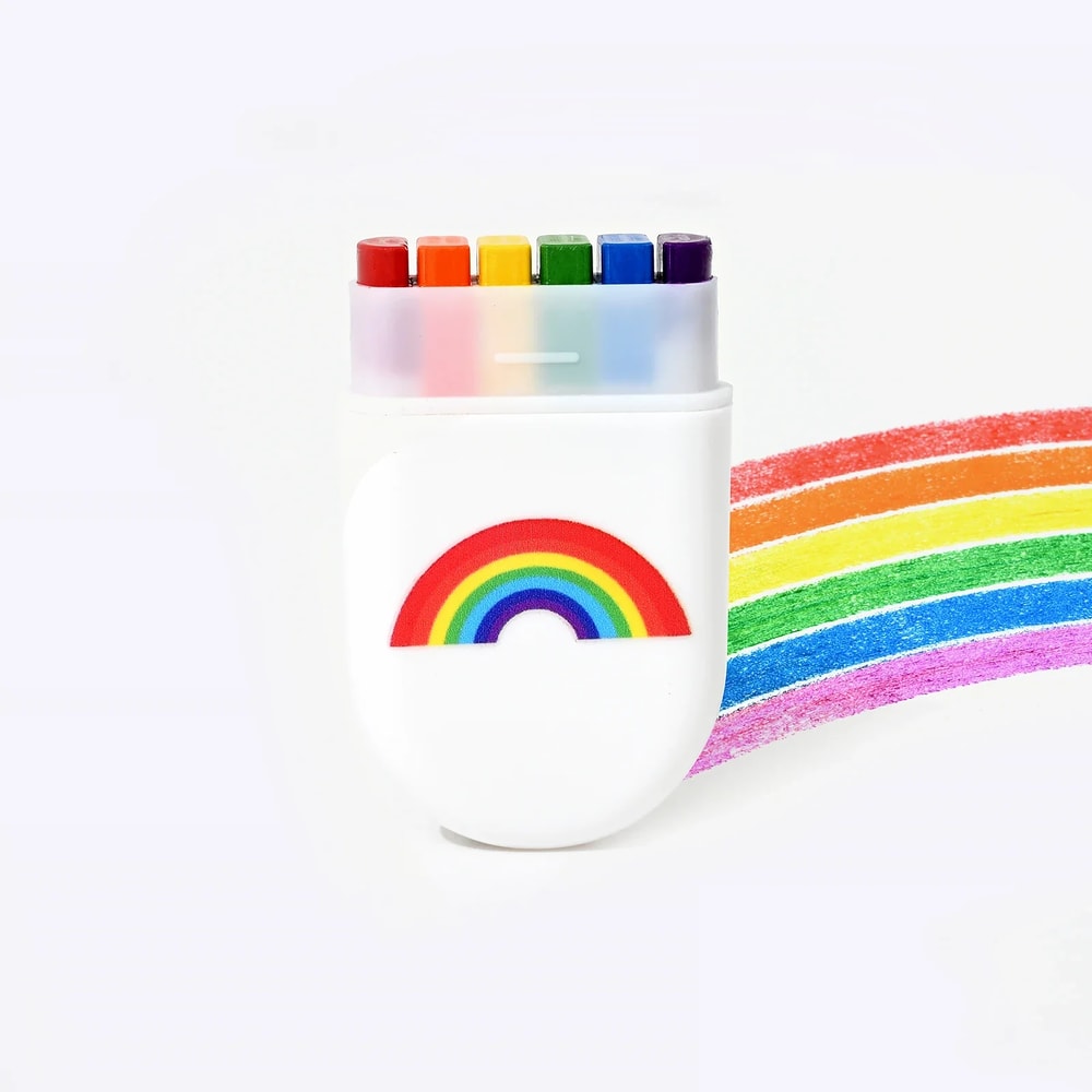 Rainbow Crayon Set for Birthday Parties Colorful Pocket Sized Gift