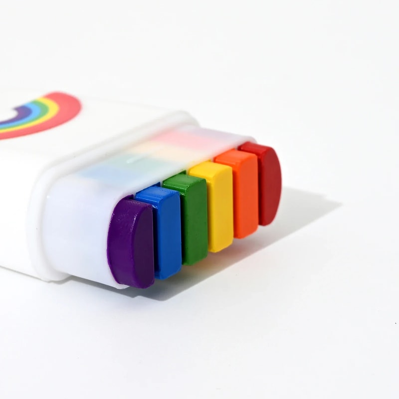 Rainbow Crayon Set for Birthday Parties Colorful Pocket Sized Gift