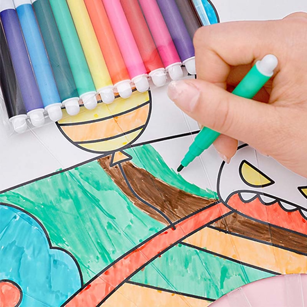 Mini Watercolor Marker Set for DIY Drawing & Canvas Painting