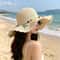Bohemian Straw Hat With Shell Beads Wide Brim Sun Protection Hat For Beach Photos 2