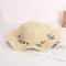 Bohemian Straw Hat With Shell Beads Wide Brim Sun Protection Hat For Beach Photos 7