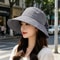 Retro Plaid Womens Wide Brim Sun Hat With Bow Stylish Foldable Sun Protection Hat 1