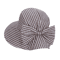 Retro Plaid Womens Wide Brim Sun Hat With Bow Stylish Foldable Sun Protection Hat 6