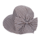 Retro Plaid Womens Wide Brim Sun Hat With Bow Stylish Foldable Sun Protection Hat 6