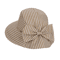Retro Plaid Womens Wide Brim Sun Hat With Bow Stylish Foldable Sun Protection Hat 7
