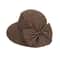 Retro Plaid Womens Wide Brim Sun Hat With Bow Stylish Foldable Sun Protection Hat 8
