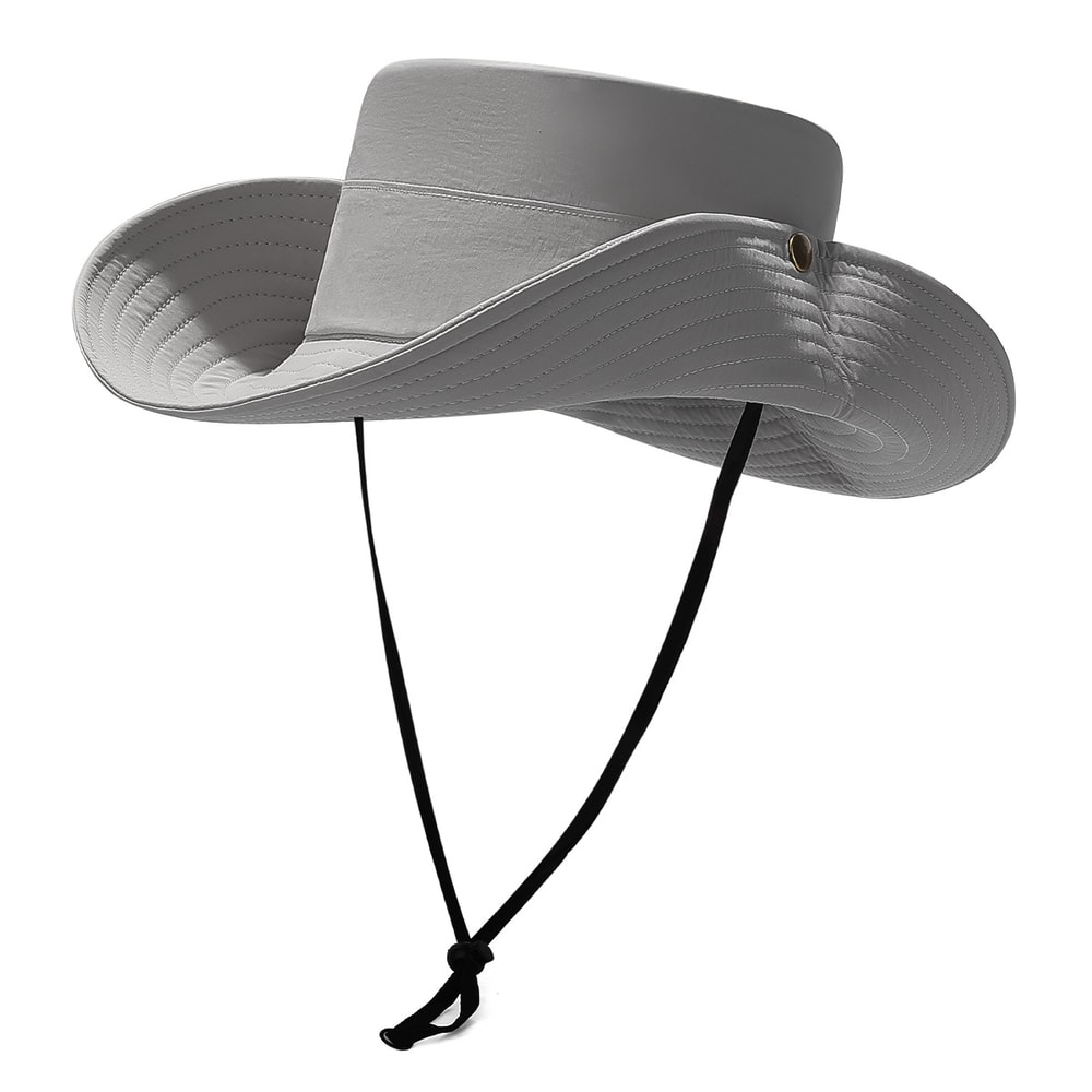 Retro Western Style Wide Brim Sun Hat Foldable Outdoor Fishing Portable Sun Protection Hat For Hik 5