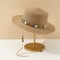 Elegant Summer Straw Sun Hat With Colorful Stone Chain Flat Brimmed Breathable 5
