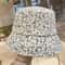 Luxury Leopard Print Rhinestone Bucket Hat Wide Brim Sun Hat 6