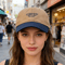 Color Block Baseball Cap with Embroidered Letter Adjustable Fit and Breathable Casual Cap