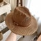 Breathable Wide Brimmed Straw Hat With Vintage Belt For Summer Sun Protection 2