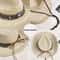 Western Cowboy Straw Hat With Wide Brim For Sun Protection Summer Beach Travel 4