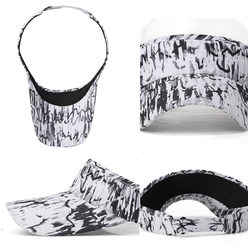 Tie Dye Breathable Sun Visor Lightweight Unisex Outdoor Sports Cap For Running Hiking 1