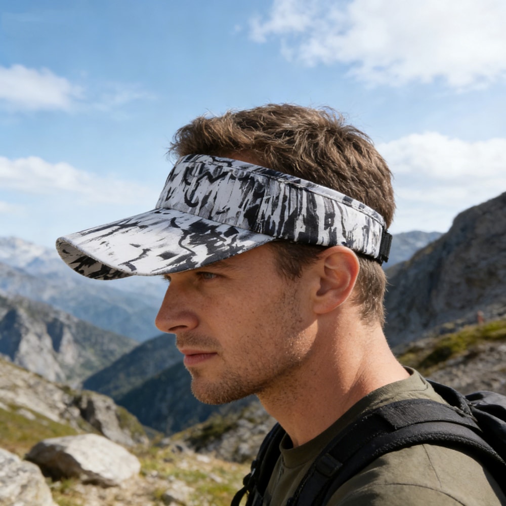 Tie Dye Breathable Sun Visor Lightweight Unisex Outdoor Sports Cap For Running Hiking 2