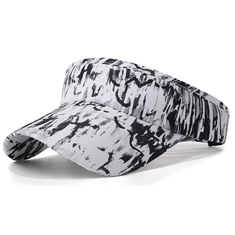 Tie Dye Breathable Sun Visor Lightweight Unisex Outdoor Sports Cap For Running Hiking 5